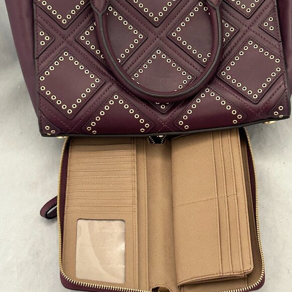 Selma Medium Diamond Grommet Leather Satchel Michal Kors - Picture 7 of 10